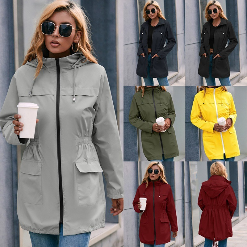 Women's Windbreaker Outdoor Mountaineering Waterproof Clothing Casual Raincoat Mid-length Waist Hooded Jacket Coat Outerwear, Tan;black
Women's Windbreaker Outdoor Mountaineering Waterproof Clothing Casual Raincoat Mid-length Waist Hooded Jacket Coat Outerwear, Tan;black