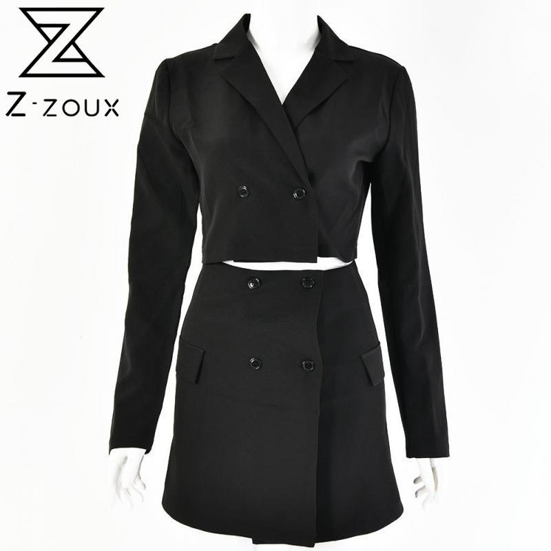 Women Set Blazer Skirt Sets Vintage Short Long Sleeve Suit High Waist Skirts Sexy Two Piece 210513