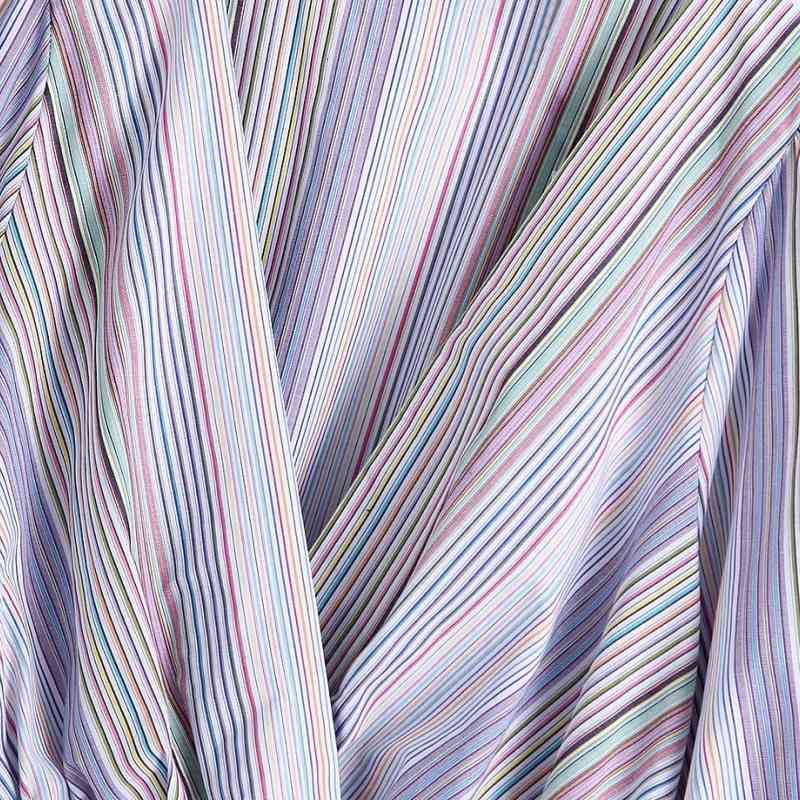 Summer Women V Neck Elastic Waist Striped Short Blouse Female Lantern Sleeve Smock Shirt Casual Lady Loose Tops Blusas S8806 210430