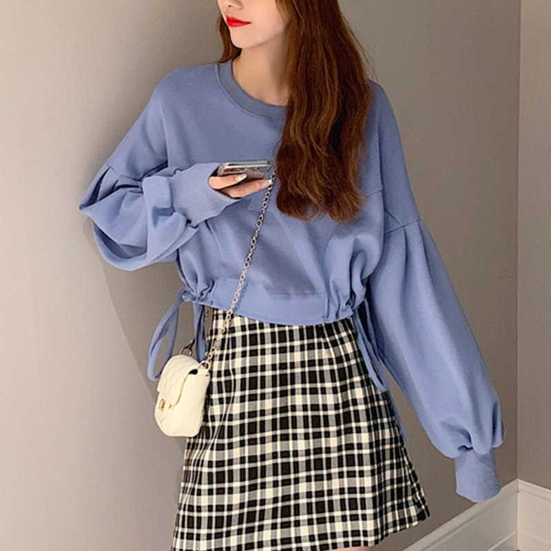 Batwing Sleeve Sweatshirt O-Neck Solid Fashion Pullovers Casual Korean Drawstring Hoodies Autumn Female Clothing 210604, Blue
Batwing Sleeve Sweatshirt O-Neck Solid Fashion Pullovers Casual Korean Drawstring Hoodies Autumn Female Clothing 210604, Blue