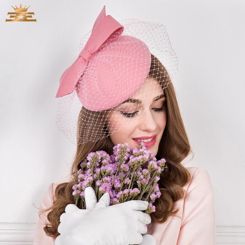 Stingy Brim Hats 100% Wool Fedora Hat Fascinators For Women Elegant Pink Wedding Dress Tea Party Pillbox Woolen Cap Female B-7536
Stingy Brim Hats 100% Wool Fedora Hat Fascinators For Women Elegant Pink Wedding Dress Tea Party Pillbox Woolen Cap Female B-7536