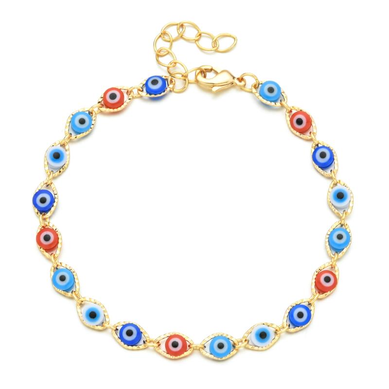 Charm Bracelets Boho Turkey Evil Eye Bracelet Women Stainless Steel Jewelry Colorful Bead Mens Bangle Pulseras Mujer, Golden;silver
Charm Bracelets Boho Turkey Evil Eye Bracelet Women Stainless Steel Jewelry Colorful Bead Mens Bangle Pulseras Mujer, Golden;silver