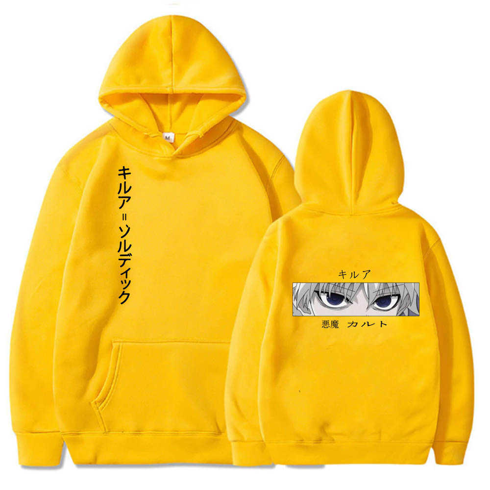 Kawaii Hunter X Hunter Hoodies Men Women Long Sleeve Sweatshirt Killua Zoldyck Devil Eye Anime Manga Hoodies Y0804