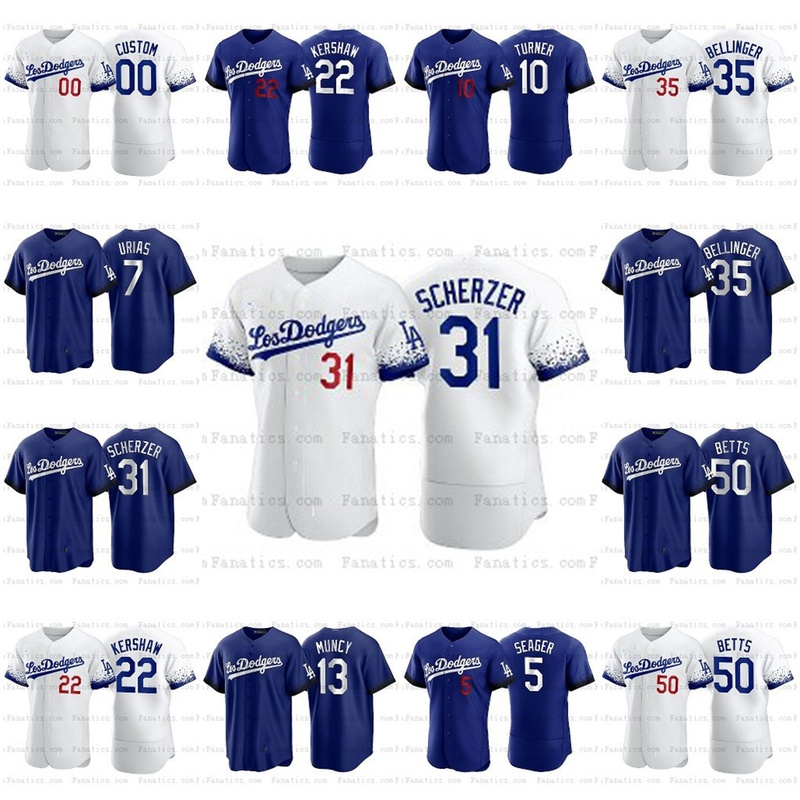 Corey Seager Mookie Betts Los Dodgers 2021-22 City Connect White Royal Jersey Trea Turner 35 Cody Bellinger Clayton Kershaw Julio Urias Chri, Blue;black
Corey Seager Mookie Betts Los Dodgers 2021-22 City Connect White Royal Jersey Trea Turner 35 Cody Bellinger Clayton Kershaw Julio Urias Chri, Blue;black