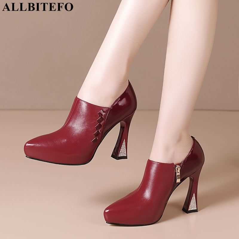 ALLBITEFO Waterproof basic shoes soft genuine leather high heels stiletto super high heel shoes fashion sexy women heels shoes 210611, As picture
ALLBITEFO Waterproof basic shoes soft genuine leather high heels stiletto super high heel shoes fashion sexy women heels shoes 210611, As picture