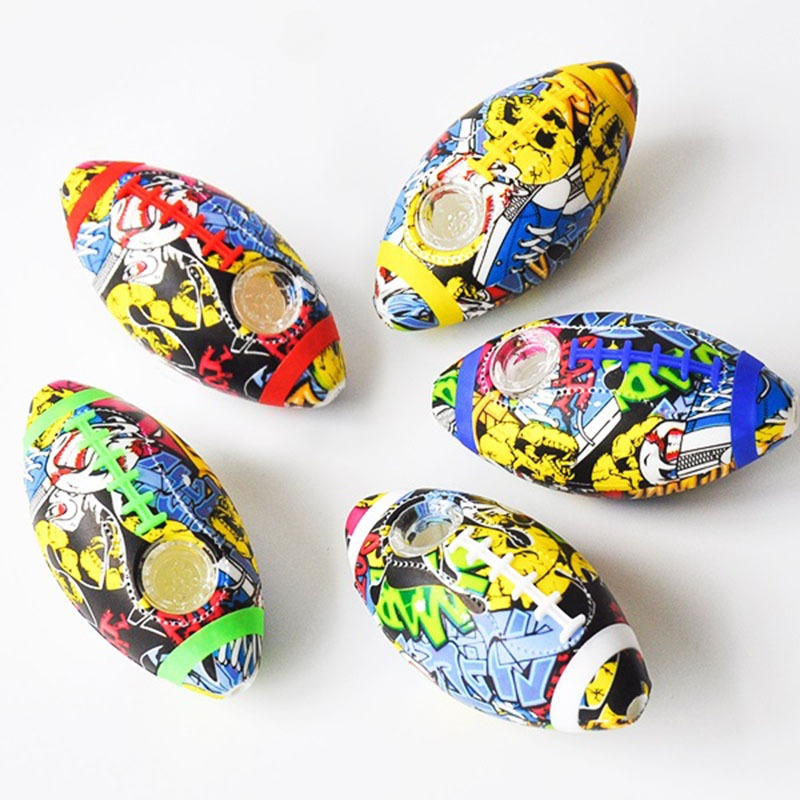 Smoking Silicone pipe Explosive style with glass bowl football footballs pipe pipe food Silica gel pipes bongs
Smoking Silicone pipe Explosive style with glass bowl football footballs pipe pipe food Silica gel pipes bongs