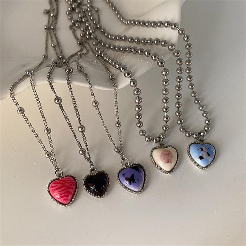 chains cute heart pendant necklace girls korea fashion creative kawaii bear sweater collar jewelry wholesale, Silver
chains cute heart pendant necklace girls korea fashion creative kawaii bear sweater collar jewelry wholesale, Silver