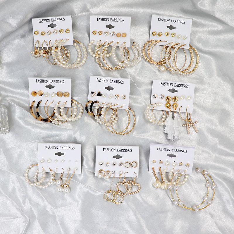 New Women's Hoop Earrings Set Tassel Pearl Acrylic Earring For Women Bohemian Fashion Jewelry 2021 Geometric kolczyki
New Women's Hoop Earrings Set Tassel Pearl Acrylic Earring For Women Bohemian Fashion Jewelry 2021 Geometric kolczyki