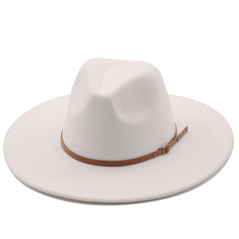 Cross-Border Hot Super Large Brim Woolen Hat Men and Women Autumn and Winter Fedora Hat British Retro Trendy White Felt Cap, 01 sapphire blue
Cross-Border Hot Super Large Brim Woolen Hat Men and Women Autumn and Winter Fedora Hat British Retro Trendy White Felt Cap, 01 sapphire blue