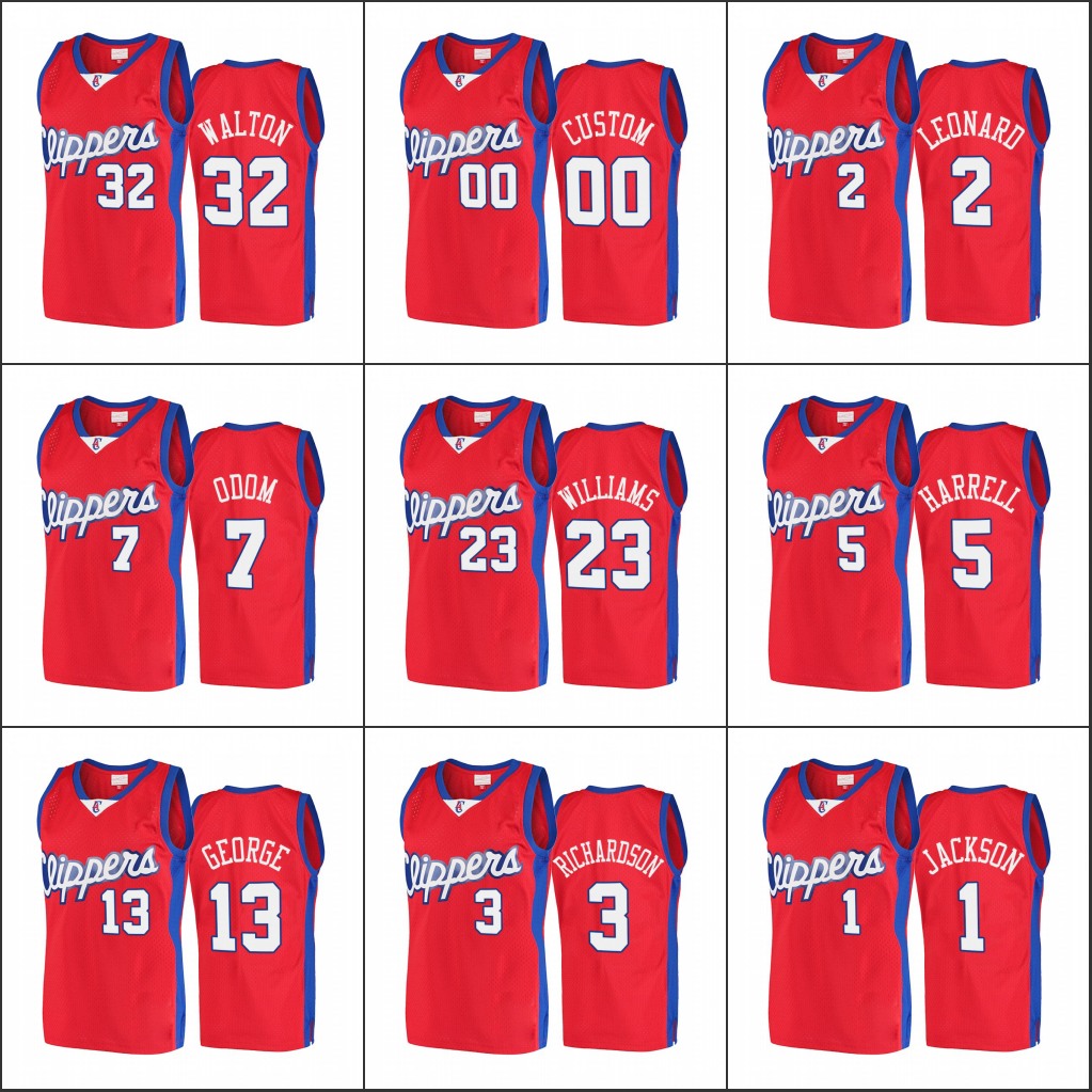 Men Los AngelesClippersPaul George Kawhi Leonard Quentin Richardson Lou Williams Custom Red Jersey HardwoodClassics 2001-02
Men Los AngelesClippersPaul George Kawhi Leonard Quentin Richardson Lou Williams Custom Red Jersey HardwoodClassics 2001-02