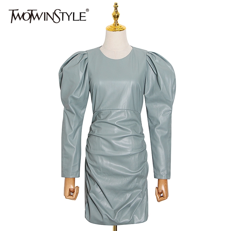 Patchwork Ruched Black Dress For Women O Neck Puff Long Sleeve High Waist A Line Mini Dresses Female Summer 210520, Green
Patchwork Ruched Black Dress For Women O Neck Puff Long Sleeve High Waist A Line Mini Dresses Female Summer 210520, Green