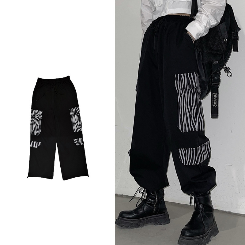 QNPQYX New High Street Women Pants Zebra Pattern Stitching Hip Hop Overalls Lady Tide Brand Loose Straight Leggings Casual Pants, Black
QNPQYX New High Street Women Pants Zebra Pattern Stitching Hip Hop Overalls Lady Tide Brand Loose Straight Leggings Casual Pants, Black