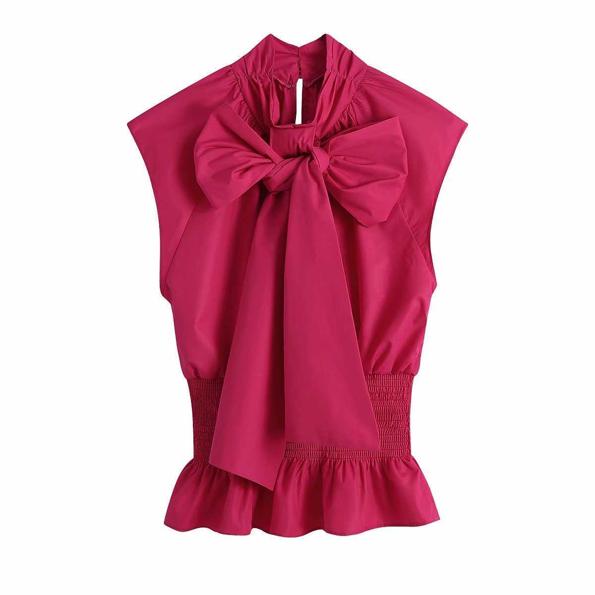 Women Summer Poplin Top with Bow Smocked Elastic Ruffled Hem Casual Fashion Sleeveless Woman Top 210709, As picture
Women Summer Poplin Top with Bow Smocked Elastic Ruffled Hem Casual Fashion Sleeveless Woman Top 210709, As picture