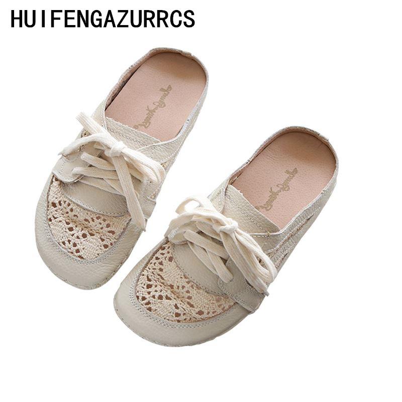 Slippers Careaymade-Cowhide Net Surface Hollowed-out Semi-wrapped Female Flat-soled Sandals Outdoor Leisure, Black
Slippers Careaymade-Cowhide Net Surface Hollowed-out Semi-wrapped Female Flat-soled Sandals Outdoor Leisure, Black