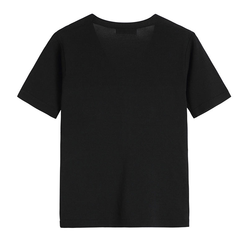 Women Single Breasted Floral Embroidery Knitted Blouse Summer Elegant Fashion V Neck Shirt All-match Chic Short Sleeve Tops 210430