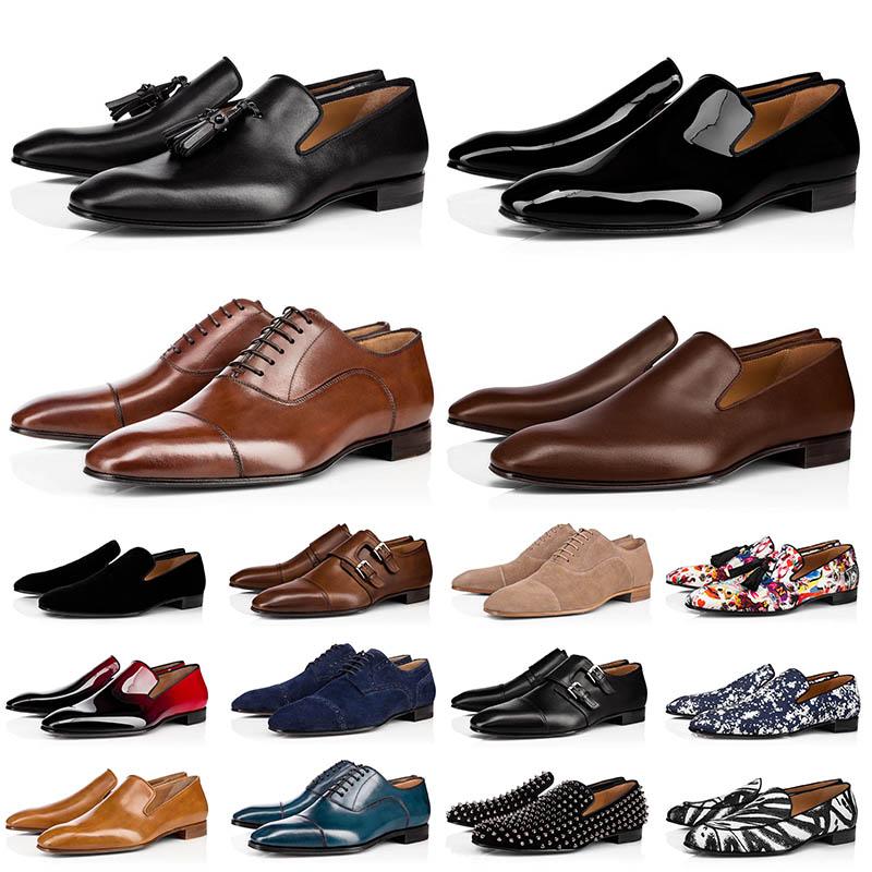 New Men Loafer Dress Shoes Red Bottoms Shoe Business Wedding Fashion Black Brown Suede Patent Leather Rivets glitter size 39-47
New Men Loafer Dress Shoes Red Bottoms Shoe Business Wedding Fashion Black Brown Suede Patent Leather Rivets glitter size 39-47