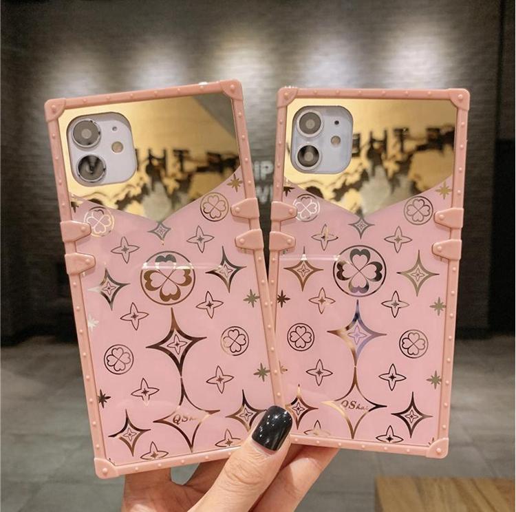 Luxury Designer Square Mirror Pink Phone Cases For iPhone 11 12 13 PRO MAX XS XR 8 7 Plus Defender Fashion Ring Stand Case
Luxury Designer Square Mirror Pink Phone Cases For iPhone 11 12 13 PRO MAX XS XR 8 7 Plus Defender Fashion Ring Stand Case