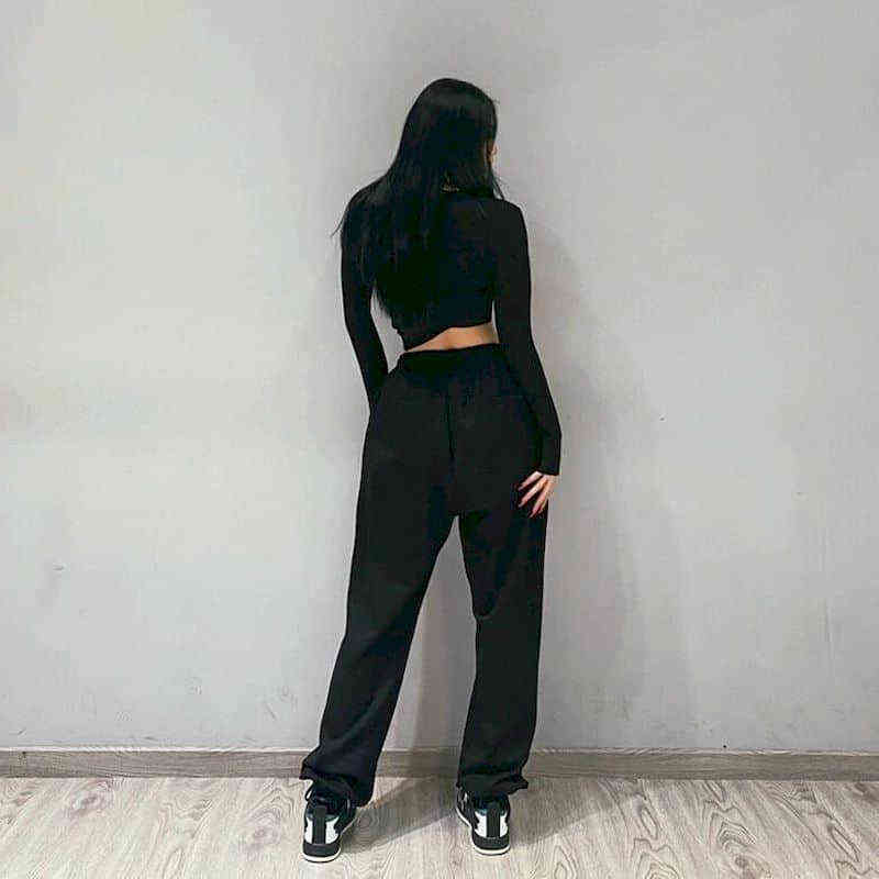 Spring Summer Pants Female Students Korean Harajuku Loose Casual Plus Fashion Streetwear Women Goth Sweatpants Trousers 211115