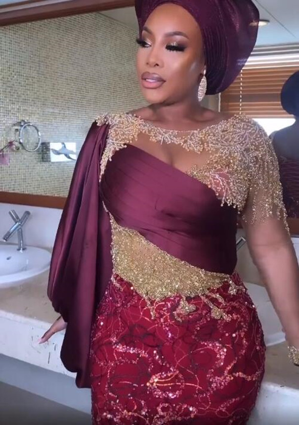 2022 Plus Size Arabic Aso Ebi Burgundy Luxurious Mermaid Prom Dresses Lace Beaded Evening Formal Party Second Reception Birthday Engagement Gowns Dres