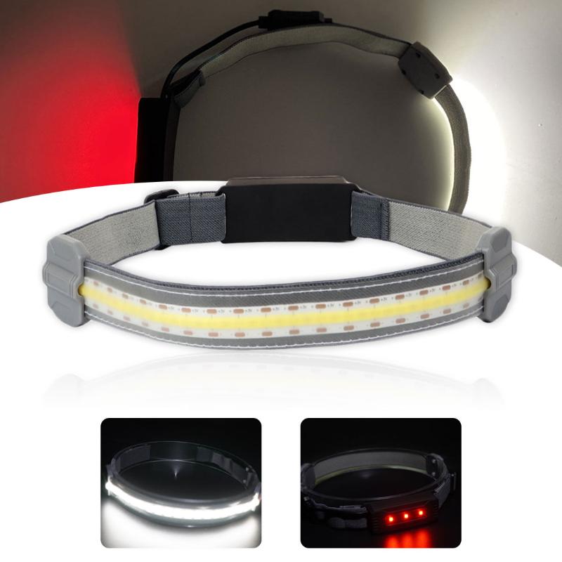 Led Headlamp Built-in Battery Rechargeable Headlight Head Waterproof Lamp White & Red Lighting For Camping Working Headlamps