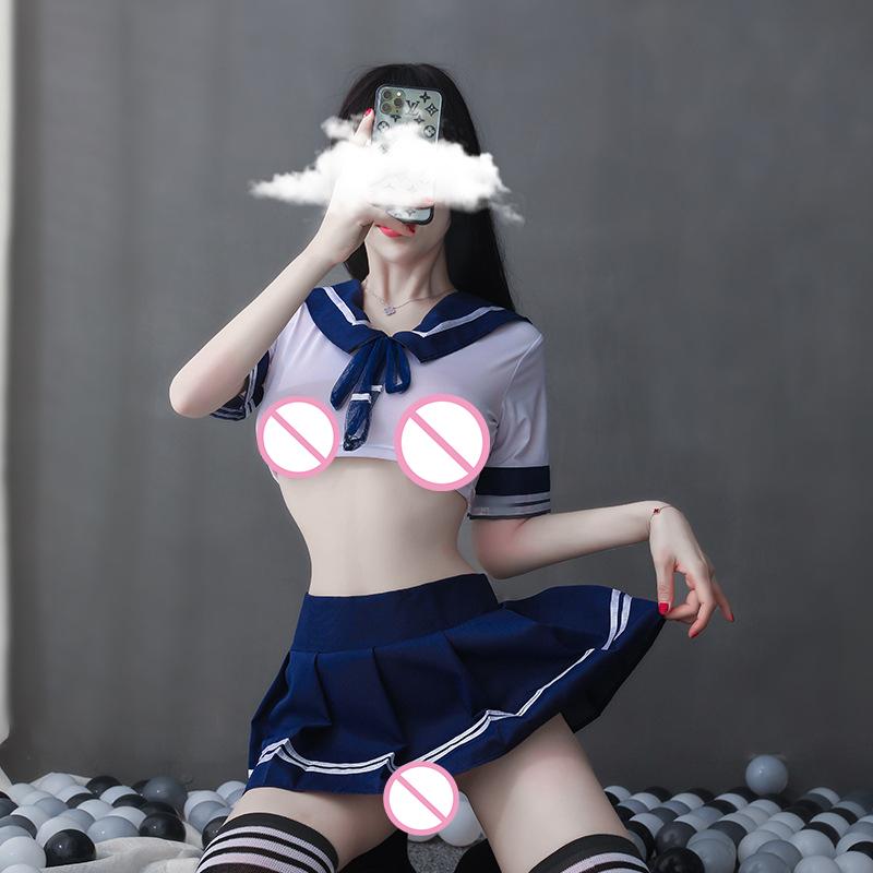 Bras Sets Women Sexy Suit Pure Student Uniform Lingerie Temptation Stage Costume Slutty Cosplay Sailor Alternative Clothing Skirt, Navy blue
Bras Sets Women Sexy Suit Pure Student Uniform Lingerie Temptation Stage Costume Slutty Cosplay Sailor Alternative Clothing Skirt, Navy blue