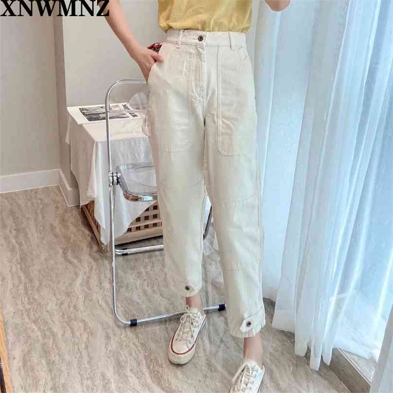 High-waist premium worker trousers pockets rear patch Summer Women Leisure Pants Korean style Streetwear 210520, Ivory
High-waist premium worker trousers pockets rear patch Summer Women Leisure Pants Korean style Streetwear 210520, Ivory