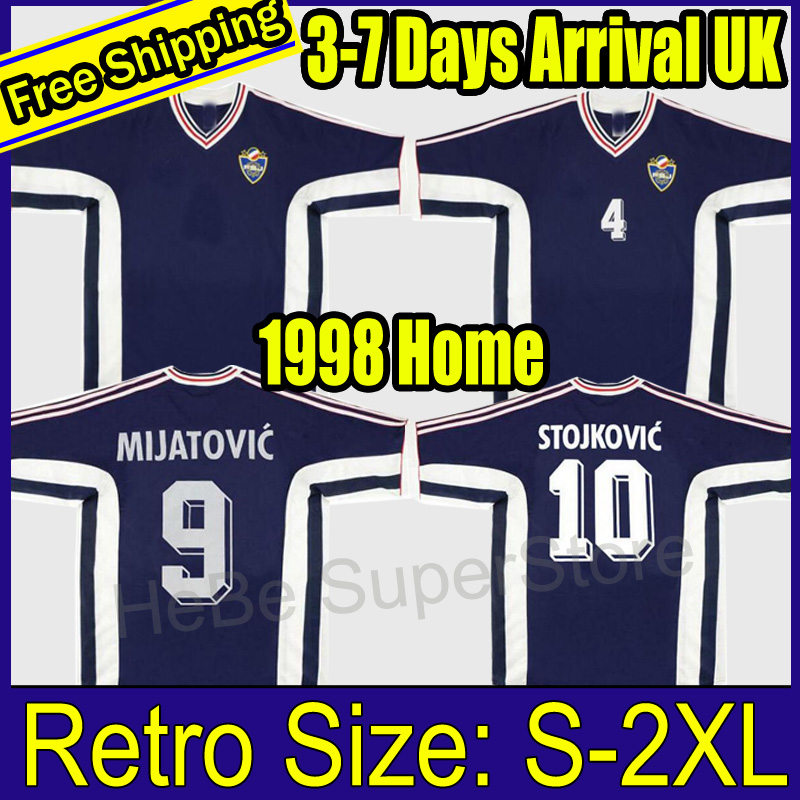 World Cup Yugoslavia retro Soccer Jersey 1998 1999 2000 home blue away white #9 MILOSEVIC #10 STOJKOVIC Vintage Classic Football Shirts thai quality, Black;yellow
World Cup Yugoslavia retro Soccer Jersey 1998 1999 2000 home blue away white #9 MILOSEVIC #10 STOJKOVIC Vintage Classic Football Shirts thai quality, Black;yellow