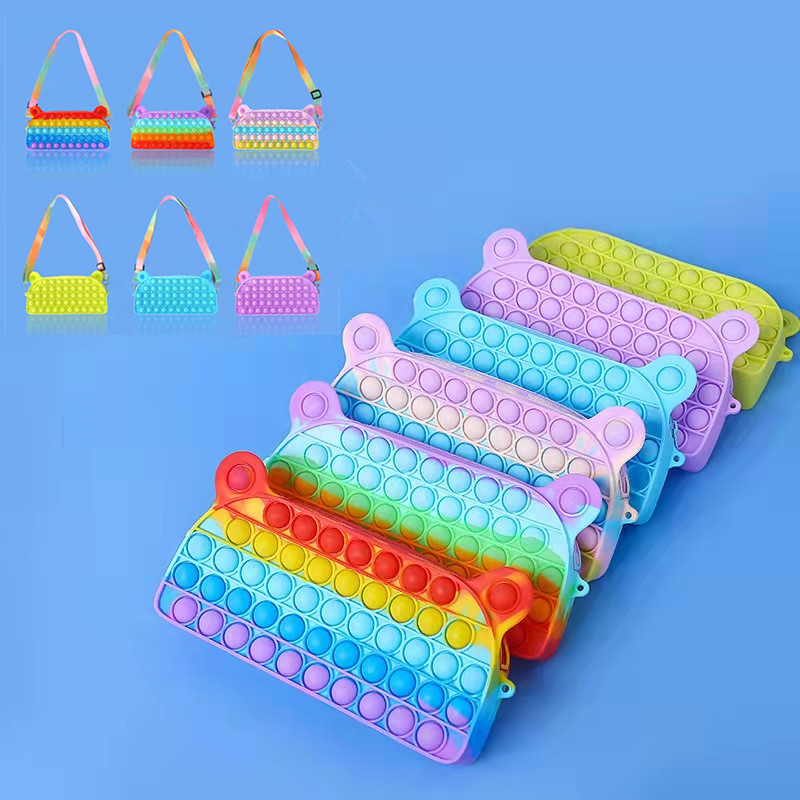 Latest Fidget Toys Handbags Finger Press Bubbles Macaron Color Bag Push Bubble Stationery Storage Bags Gor Children Adults Gifts
Latest Fidget Toys Handbags Finger Press Bubbles Macaron Color Bag Push Bubble Stationery Storage Bags Gor Children Adults Gifts