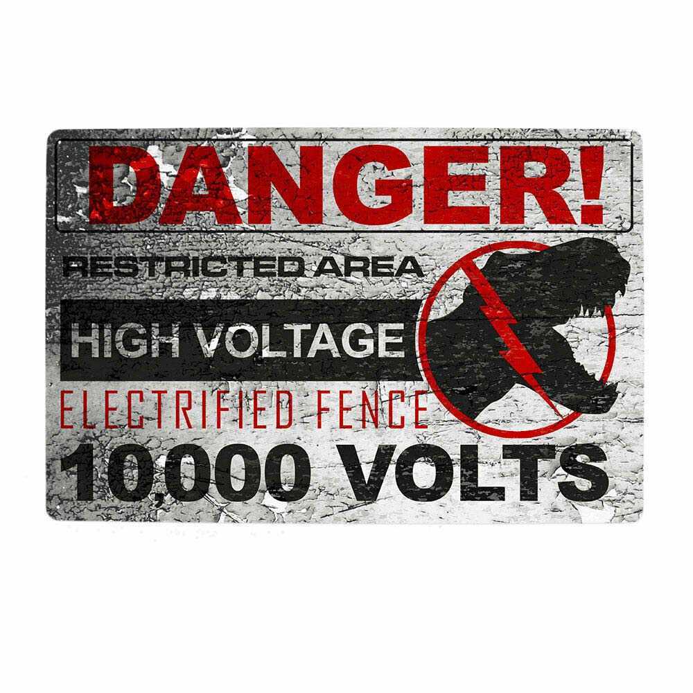 Jurassic Park High Voltage Metal Warning Sign World Raptor Movie Metal Tin Sign Q0723
Jurassic Park High Voltage Metal Warning Sign World Raptor Movie Metal Tin Sign Q0723