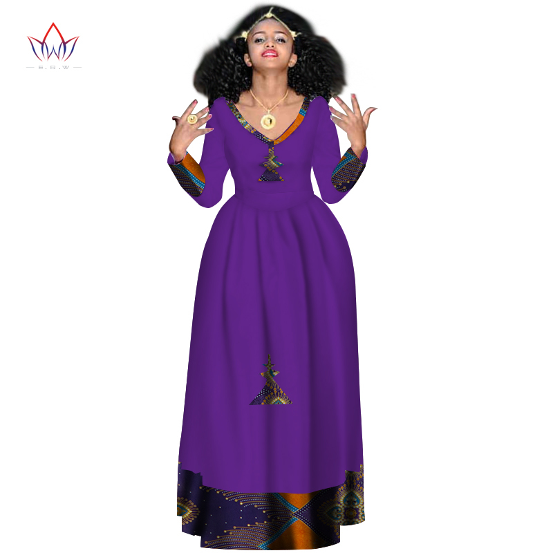 Dashiki African Prom Dresses For Women Elegant Africa Style Full Sleeve Abaya V-neck Ethiopia Long evening Clothing WY2998 210408