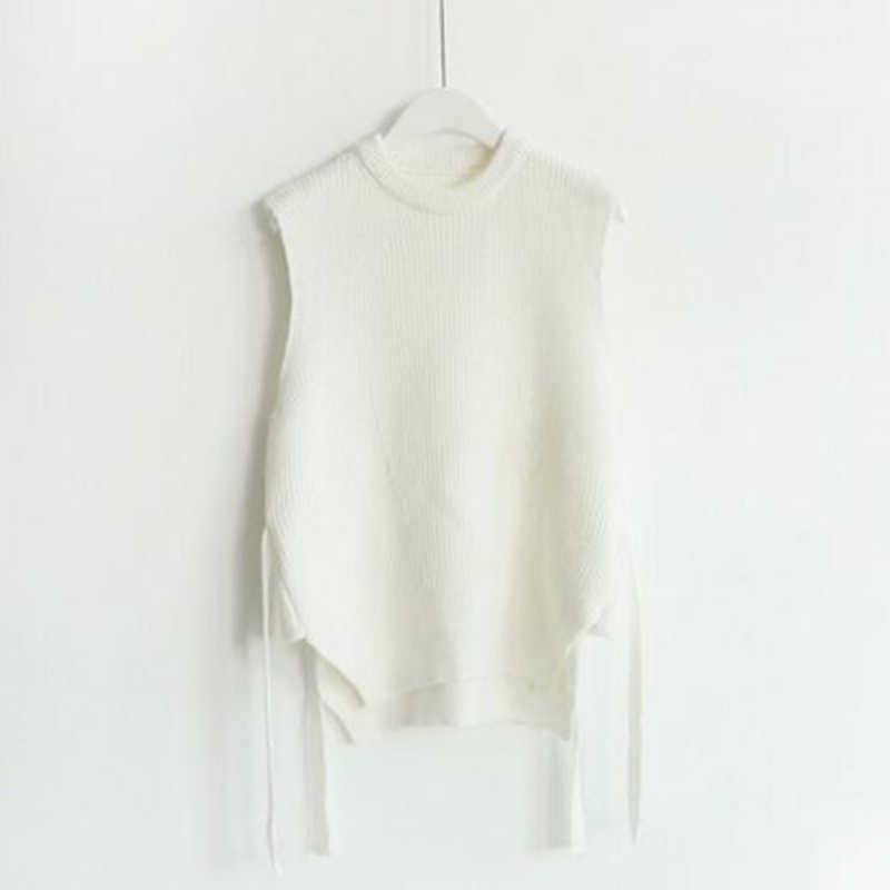 SEDUTMO Autumn Women Vest Sweater Pullovers Knitting Top Winter Vintage Crochet Short Jumper Oversize Waistcoat ED395 210914