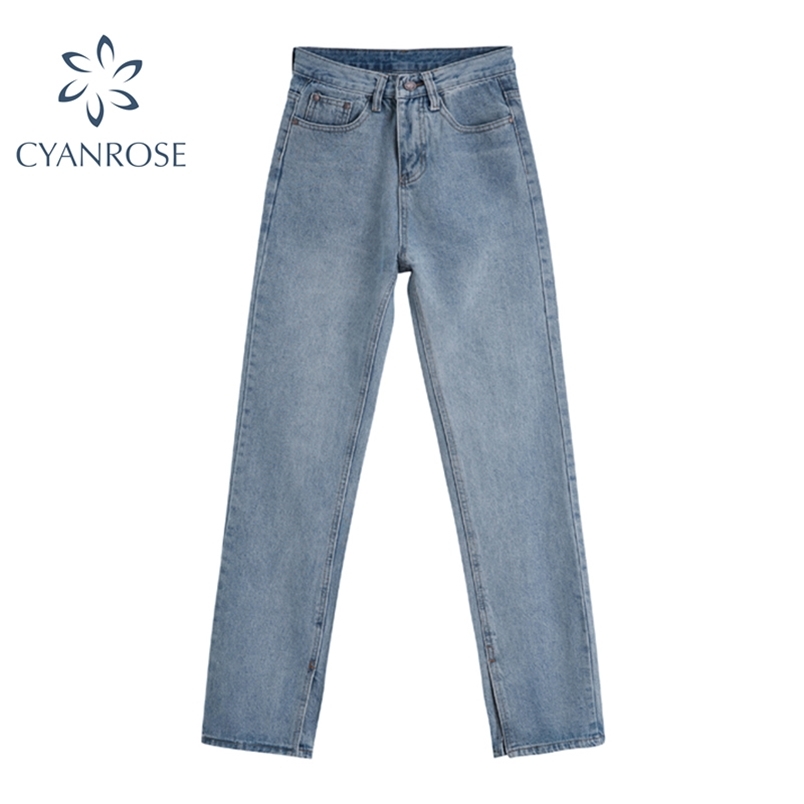 Spring High Waist Jeans Women Blue Chic Pencil Trousers Hem Split Loose Retro Relax Street Straight Overlength Pants 210708
Spring High Waist Jeans Women Blue Chic Pencil Trousers Hem Split Loose Retro Relax Street Straight Overlength Pants 210708