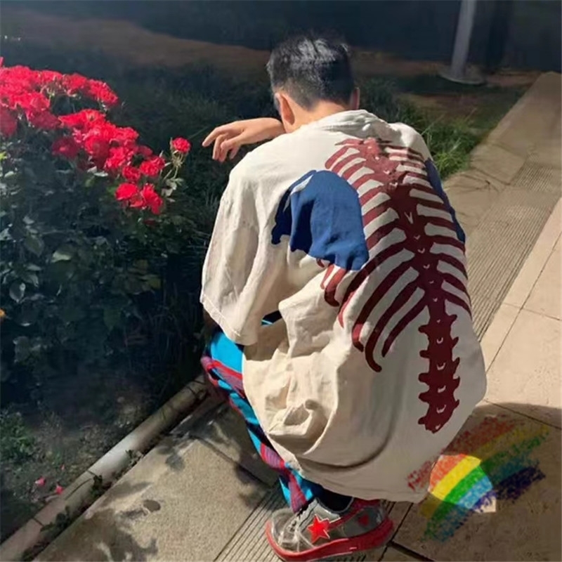 Oversize KAPITAL T-Shirt Men Women High Quality T Shirt Skulls 210420