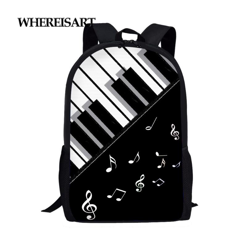 School Bags WHEREISART Music Notes Piano Printed Girls Bag Stylish Children Book Lightweight Student Mochila Infantil
School Bags WHEREISART Music Notes Piano Printed Girls Bag Stylish Children Book Lightweight Student Mochila Infantil