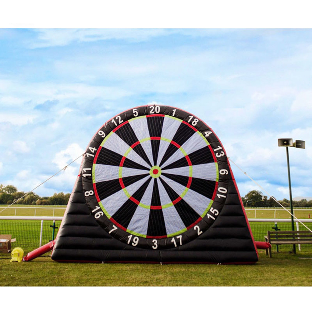 Fashionable 3 meter Inflatable Soccer Darts Board Kick Game Inflatables Football games target With Balls