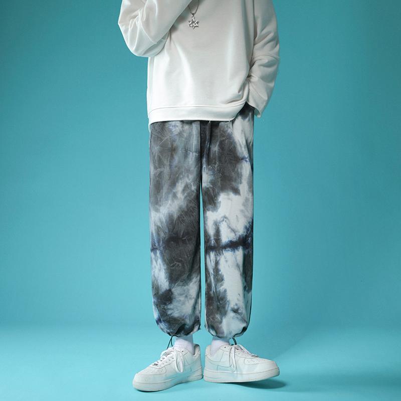 Men's Pants Men Hip Hop Black Cargo Joggers Sweatpants Overalls Printed Streetwear Harem Women Fashions Trousers