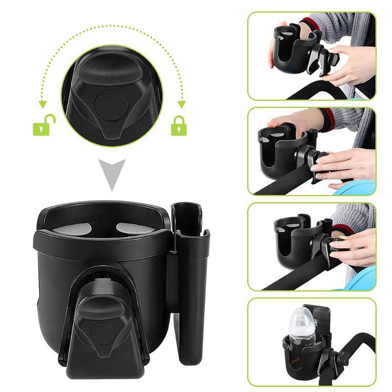 Stroller Parts & Accessories Baby Cup Holder 360 Degrees Adjustable Bottle Rack ABS Plastic Pushchair Organizer With Phone
Stroller Parts & Accessories Baby Cup Holder 360 Degrees Adjustable Bottle Rack ABS Plastic Pushchair Organizer With Phone