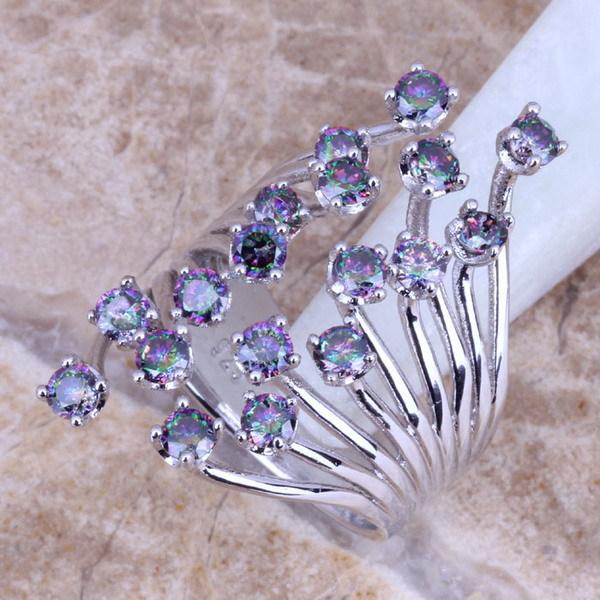 Cluster Rings Stylish Rainbow Cubic Zirconia Silver Plated Ring Size 5 / 6 7 8 9 10 11 12 S0223
Cluster Rings Stylish Rainbow Cubic Zirconia Silver Plated Ring Size 5 / 6 7 8 9 10 11 12 S0223