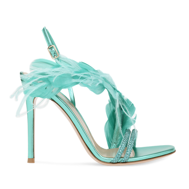 Gorgeous Open Toe Sheepskin Feathers Wedding Shoes High Heels 9.5 CM Prom Evening Party Pump Bridal Lady Formal Dress Stiletto champagne turquoise