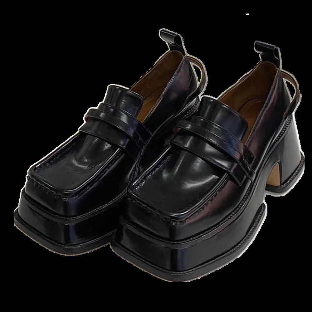 Dress Shoes square british style women retro big toe all-match loafers platform high heel small leather shoes wo 9SJ9, Black
Dress Shoes square british style women retro big toe all-match loafers platform high heel small leather shoes wo 9SJ9, Black