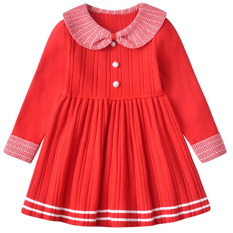 Girl's Dresses Girls' Knitted Wool Dress Autumn Children's Long Sleeved Plaid Lapel Princess Waist, Red;yellow
Girl's Dresses Girls' Knitted Wool Dress Autumn Children's Long Sleeved Plaid Lapel Princess Waist, Red;yellow