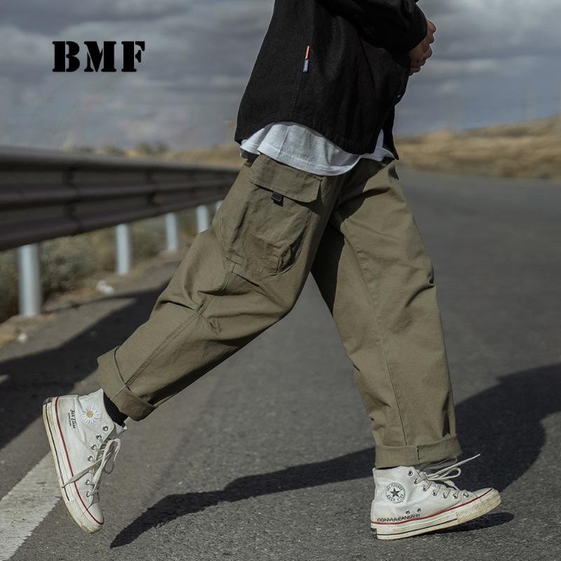Hip Hop Fashion Korean Casual Overalls Men Clothing Kpop Couple Cargo Pants Army Green Jogging Harajuku Trousers Male Men's
