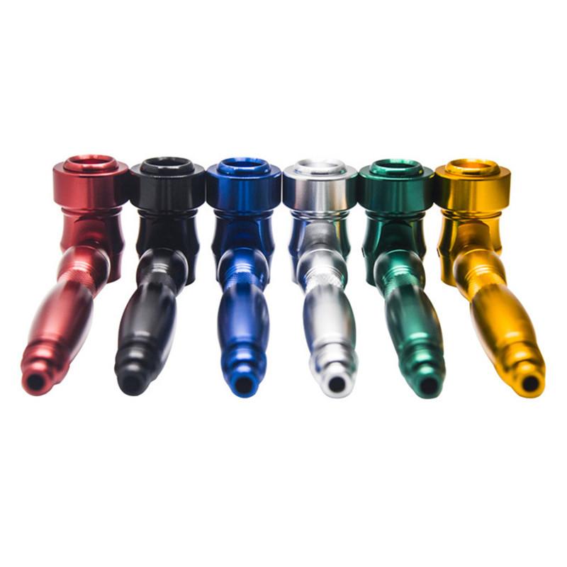 Metal Smoking Pipe Portable Available in multiple colors Filter streamline 4 parts Aluminum alloy Tobacco Pipes
Metal Smoking Pipe Portable Available in multiple colors Filter streamline 4 parts Aluminum alloy Tobacco Pipes