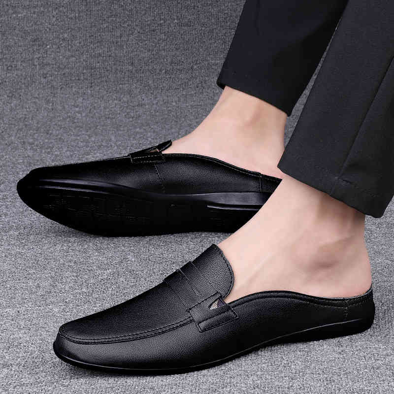 slippers genuine leather men shoes casual half slippers outdoor walking beach half fashion fashion summer shoes 772g, Black
slippers genuine leather men shoes casual half slippers outdoor walking beach half fashion fashion summer shoes 772g, Black