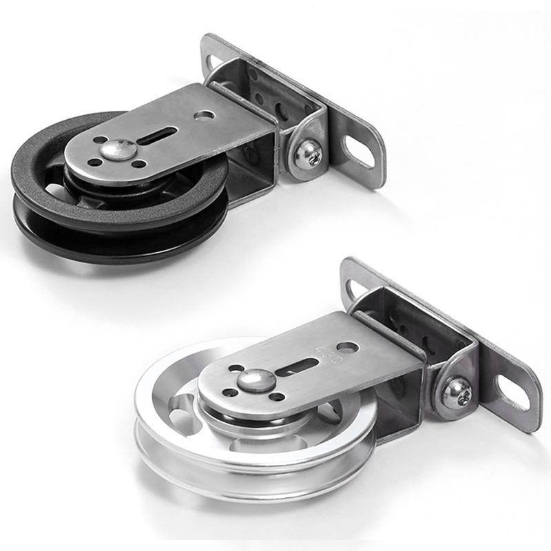 Accessories Wall Mounted Fitness Pulley Cable Machine System Equipment Rotating Silent Bearing Wheel With Screw For Gym Home Load Attachment