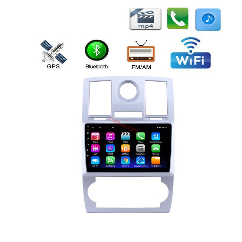 9 inch car dvd Player Android 10 Touchscreen Radio for Chrysler Aspen 300C 2004-2008 with USB WIFI support SWC 1080P