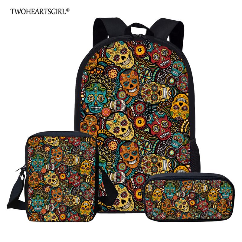 Twoheartsgirl Skull Backpack For Teenager Girls Boys Women High Student Bag Children Kid School Bags Sets Mochila Escolar
Twoheartsgirl Skull Backpack For Teenager Girls Boys Women High Student Bag Children Kid School Bags Sets Mochila Escolar