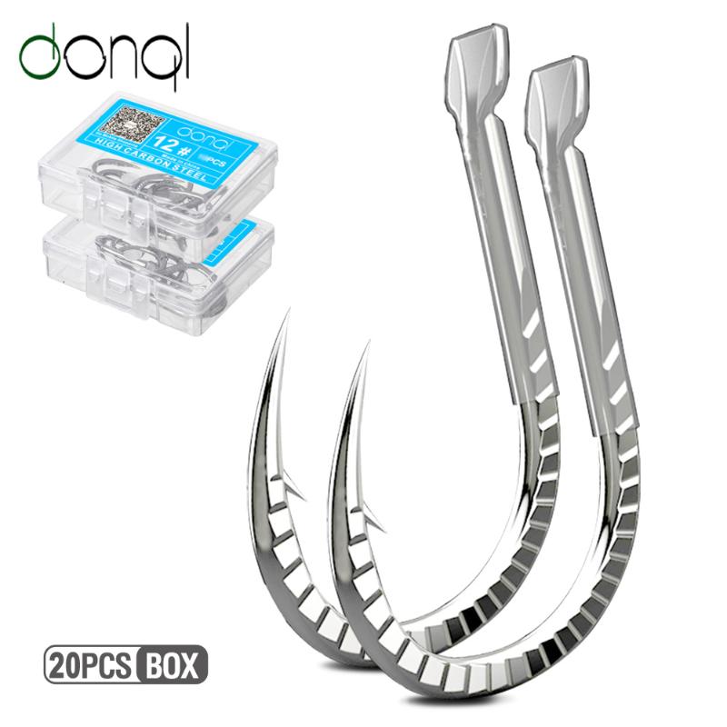 Fishing Hooks DONQL 20pcs/ Box Titanium Alloy High Strength Single Circle Fishhook 10-30 Kg Barbed Sea Accessories
Fishing Hooks DONQL 20pcs/ Box Titanium Alloy High Strength Single Circle Fishhook 10-30 Kg Barbed Sea Accessories