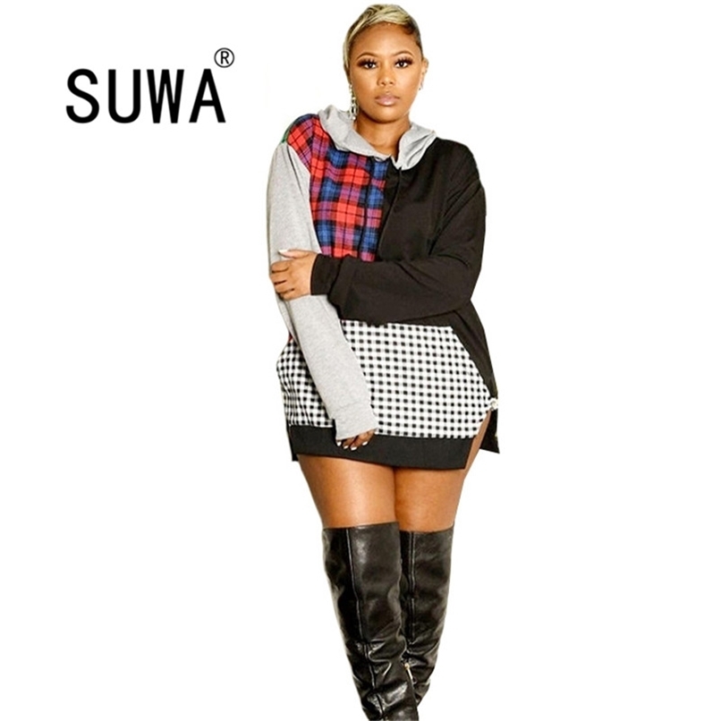 Women Hoodies Casual Plaid Print Solid Loose Pocket Sweatshirt Long Sleeve Hooded Autumn Female Pullover Tops 210525, Multi
Women Hoodies Casual Plaid Print Solid Loose Pocket Sweatshirt Long Sleeve Hooded Autumn Female Pullover Tops 210525, Multi