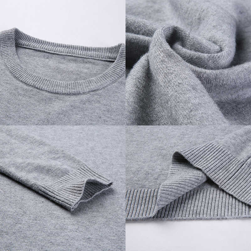 TFETTERS Spring Autumn Knitted Sweater Men Long Sleeve O-Neck Sweater for Man Solid Color Gray Slim Sweaters Oversize M-4XL 210813wtt